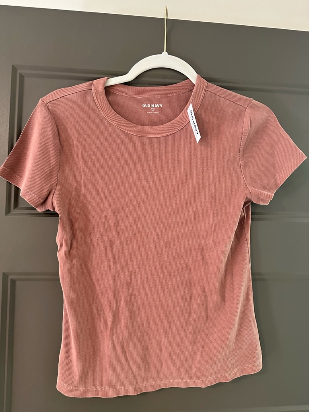 Old Navy Women's Rose Mauve Short-Sleeve Crew Tee